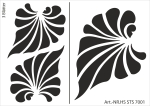 Schablone-Stencil A5 215-7001 selbstklebend - 3 Blätter